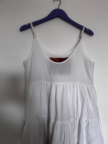 White upcycled dress- Size Large