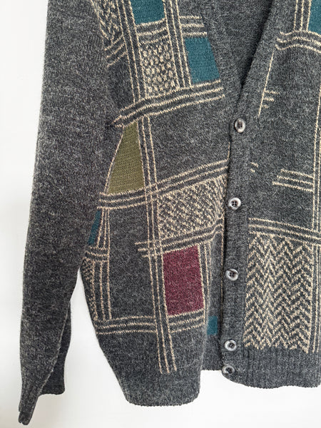 Grey grandpa knit - Size Medium