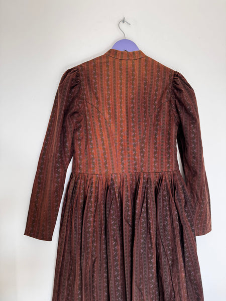 Brown vintage homemade dress - Size Medium