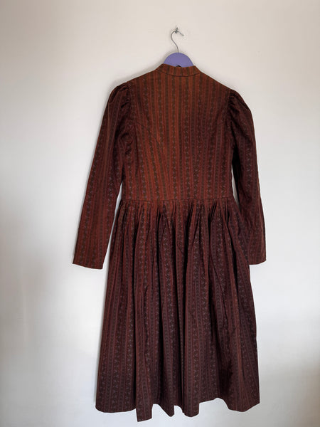 Brown vintage homemade dress - Size Medium