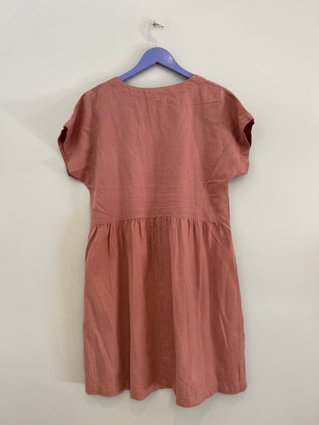 Mauve linen dress - Size 12