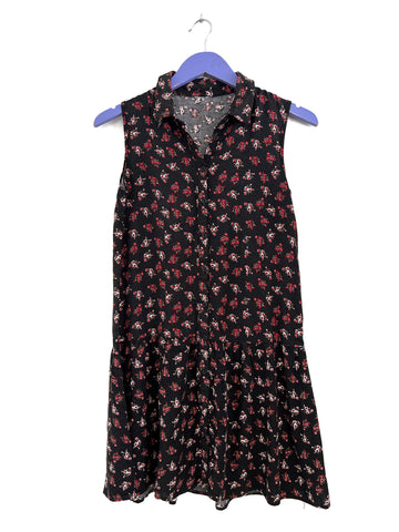 Floral drop waist mini dress - Size Small