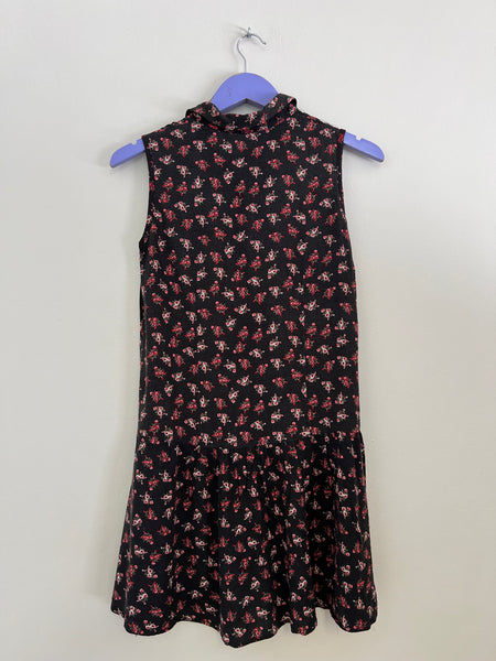 Floral drop waist mini dress - Size Small