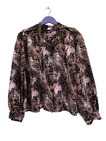 Vintage patterned blouse - Size 42