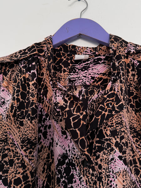 Vintage patterned blouse - Size 42