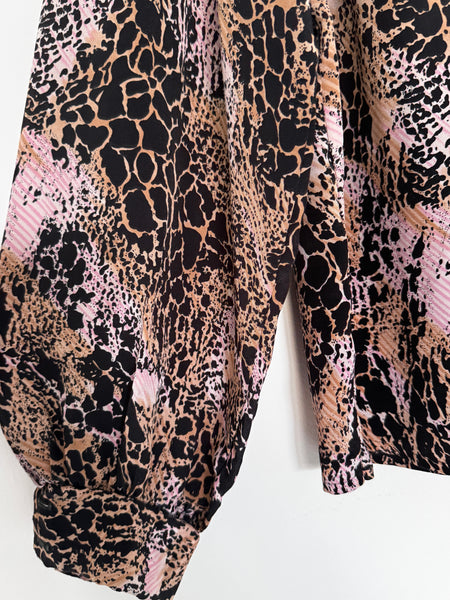 Vintage patterned blouse - Size 42