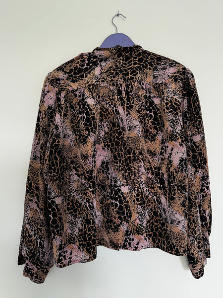 Vintage patterned blouse - Size 42