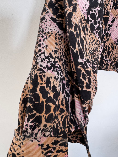 Vintage patterned blouse - Size 42