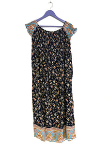 Navy floral dress - Size S/M