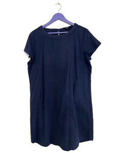 Navy linen dress - Size 40