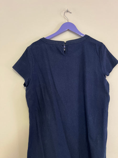 Navy linen dress - Size 40