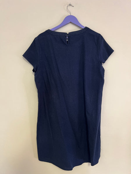 Navy linen dress - Size 40