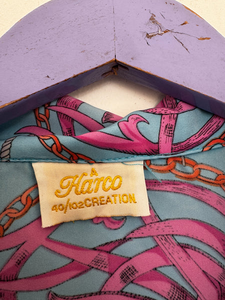 Blue vintage blouse - Size 40