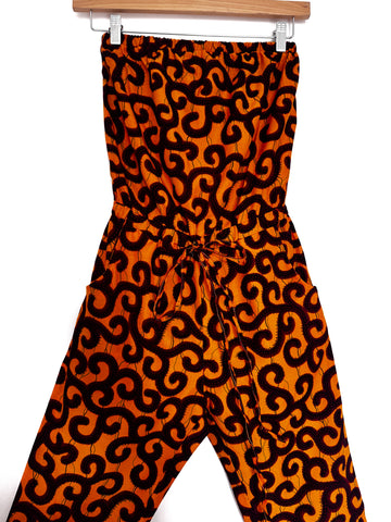Orange boobtube jumpsuit - Size 30