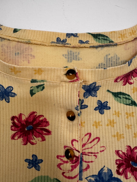 Yellow floral tank top - Size XL