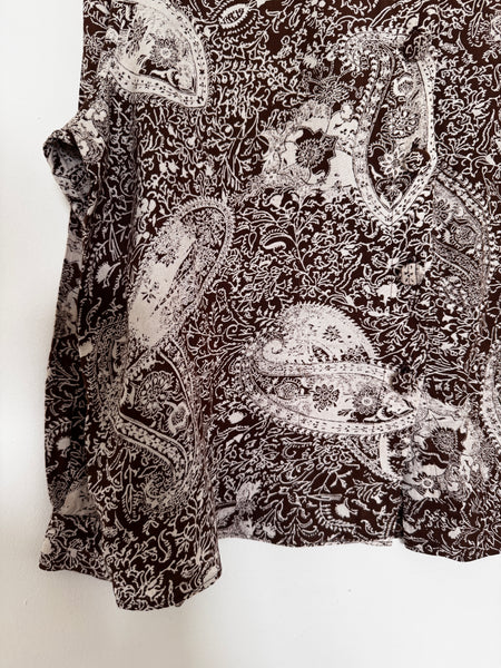 Vintage Woolies paisley top - Size 16