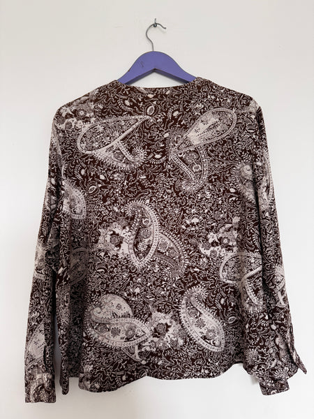 Vintage Woolies paisley top - Size 16