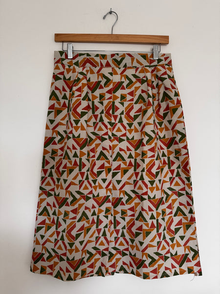 Geometric vintage skirt - Size 36