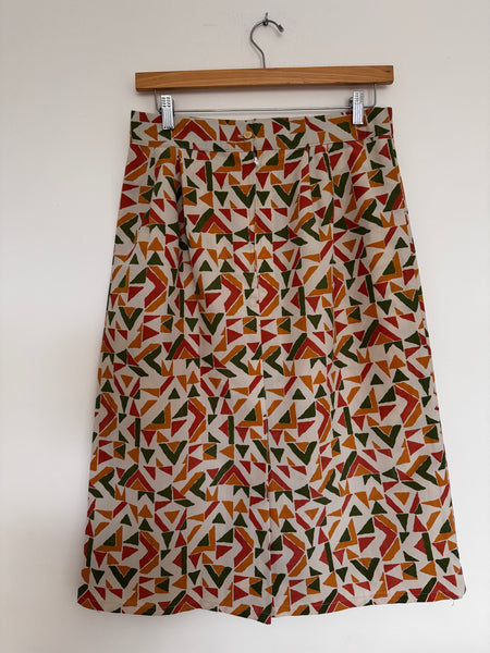 Geometric vintage skirt - Size 36