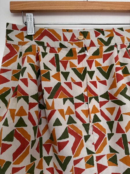 Geometric vintage skirt - Size 36