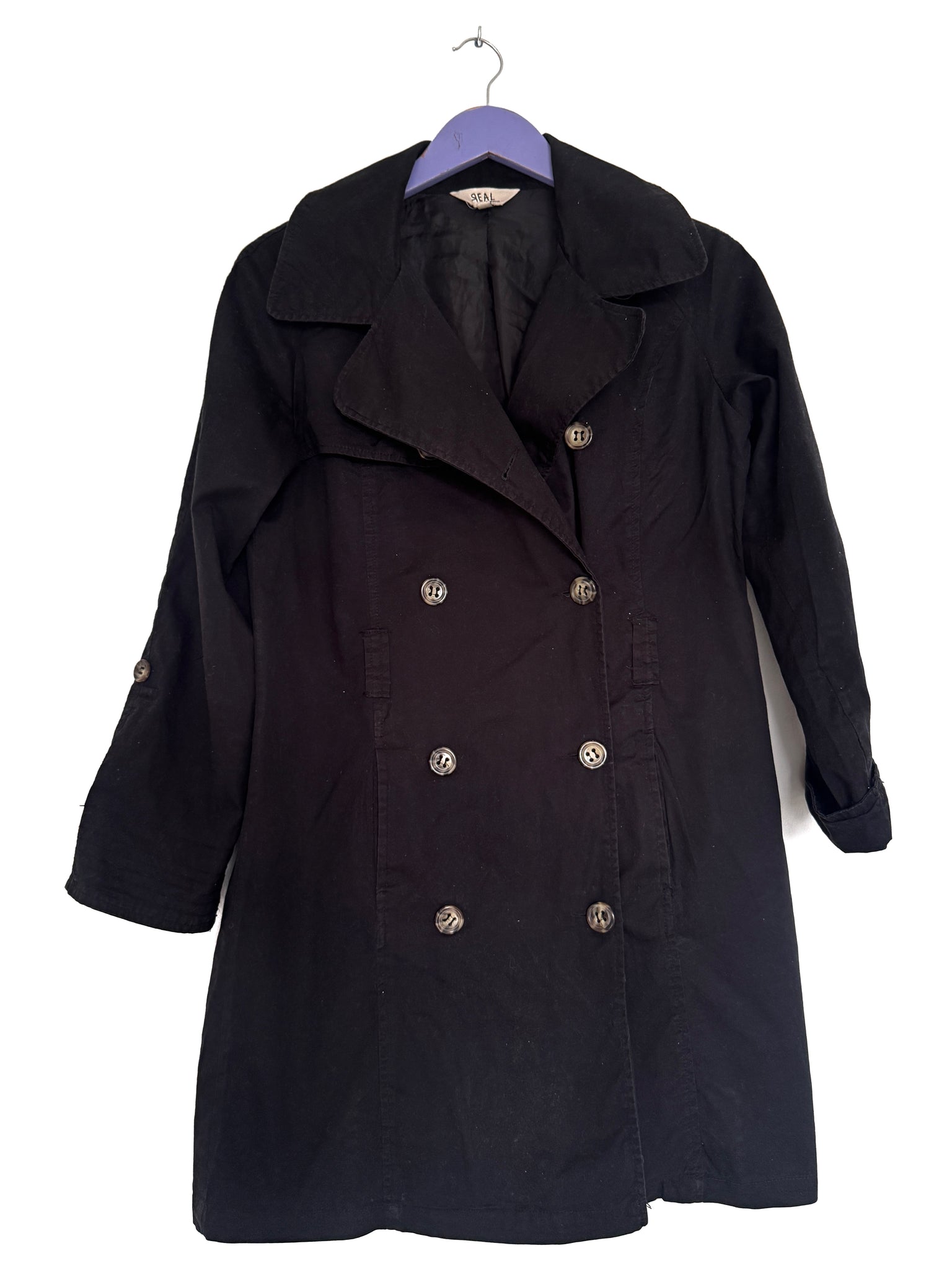 Black parka jacket - Size 10