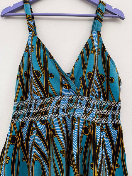 Blue strappy dress - Size Large