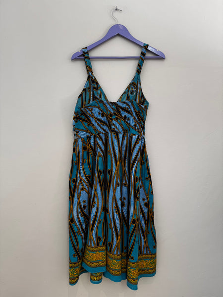 Blue strappy dress - Size Large