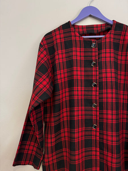 Red tartan jacket - Size XL