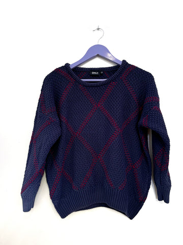 Dark blue knit - Size Large (small cut)