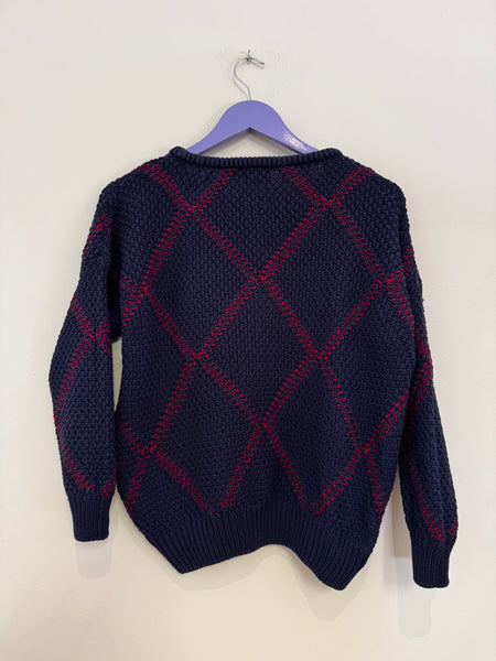 Dark blue knit - Size Large (small cut)