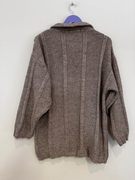 Taupe chunky knit - Size Medium