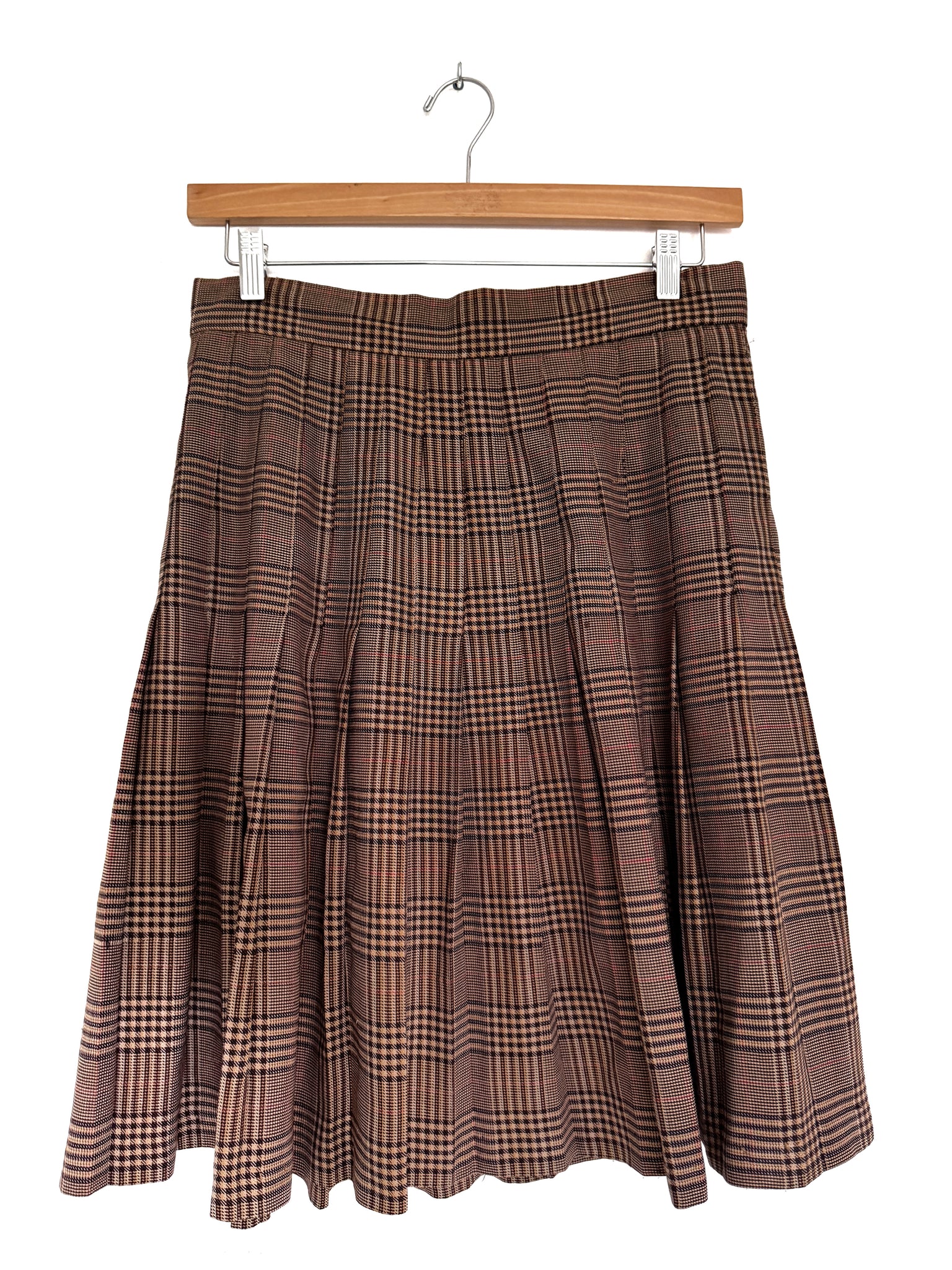 Brown tartan skirt - Size 16