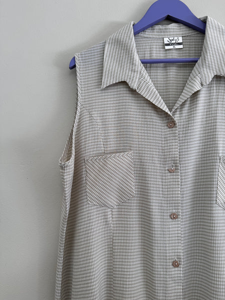 Gingham button dress - Size XL