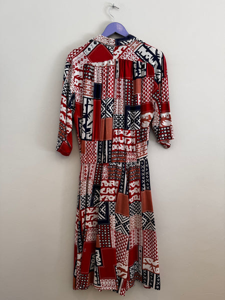 Patterned viscose dress - Size L/XL