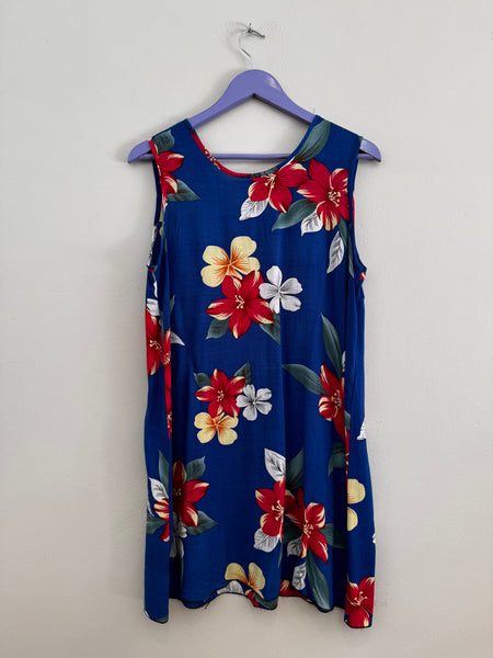 Blue floral dress - Size Medium