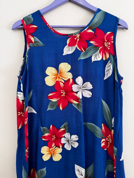 Blue floral dress - Size Medium