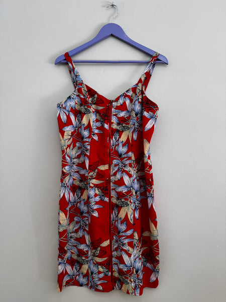 Red zip dress - Size Large