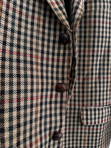 Brown check blazer - Size 40 (small cut)