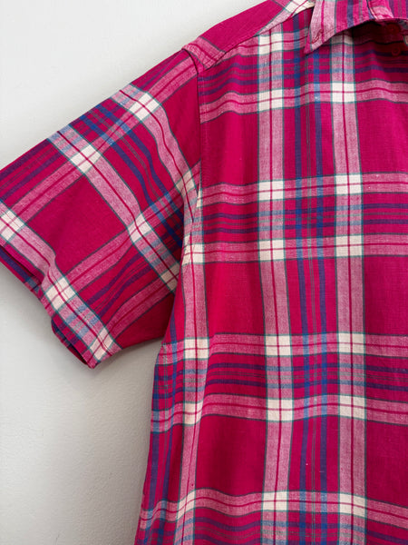 Pink check shirt - Size XL