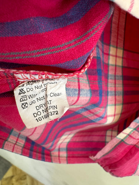 Pink check shirt - Size XL