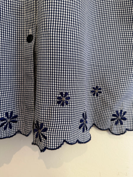 Navy gingham set - Size Medium