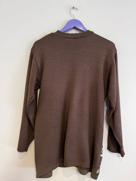 Taupe holiday knit - Size Medium