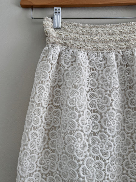 Cream lace skirt - Size XS