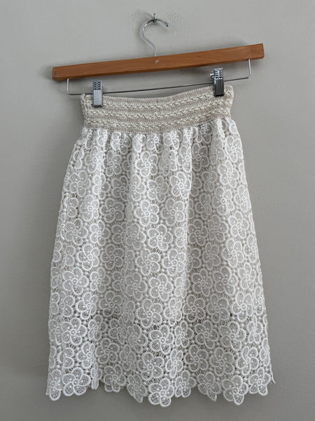 Cream lace skirt - Size XS