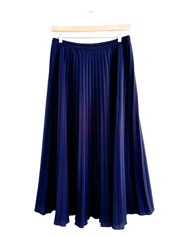 Navy pleat skirt - Size 48