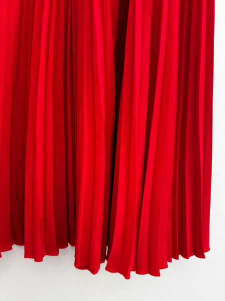 Red pleat skirt - Size XL