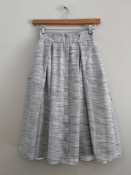 Grey A-line skirt - Size Small