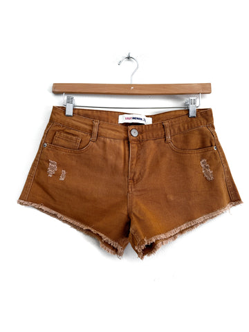 Brown denim shorts - Size 10