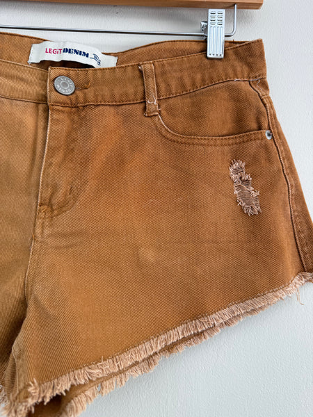 Brown denim shorts - Size 10