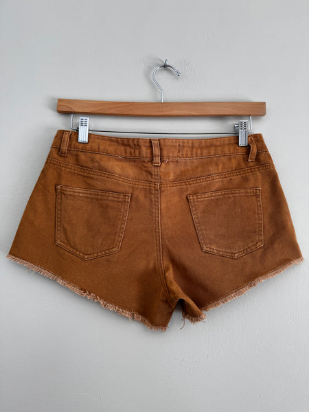 Brown denim shorts - Size 10